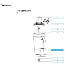 Чаша для кухонного комбайна Moulinex (Мулинекс) MS-5A07800 Чаша для кухонного комбайна Moulinex (Мулинекс) MS-5A07800