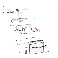 Ручка для плиты Indesit (Индезит) / Ariston (Аристон) - 304669 Ручка для плиты Indesit (Индезит) / Ariston (Аристон) - 304669
