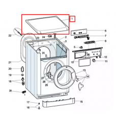 Верхняя крышка (рабочий стол) для стиральной машины Indesit/Ariston -116555 Верхняя крышка (рабочий стол) для стиральной машины Indesit/Ariston -116555