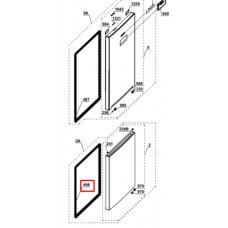 Уплотнитель двери морозильной камеры для холодильника Beko (Беко) - 4694540800 Уплотнитель двери морозильной камеры для холодильника Beko (Беко) - 4694540800