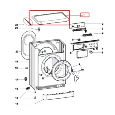 Верхняя крышка (рабочий стол) для стиральной машины Indesit/Ariston -118012 Верхняя крышка (рабочий стол) для стиральной машины Indesit/Ariston -118012