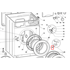 Обрамление люка для стиральной машины Indesit (Индезит) 057569 Обрамление люка для стиральной машины Indesit (Индезит) 057569