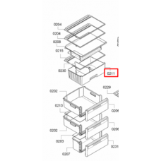 Ящик для овощей для холодильника Bosch (Бош)/Siemens (Сименс) - 741036 Ящик для овощей для холодильника Bosch (Бош)/Siemens (Сименс) - 741036