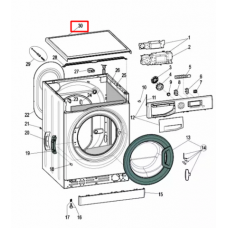 Верхняя крышка (рабочий стол) для стиральной машины Indesit/Ariston C00509018 Верхняя крышка (рабочий стол) для стиральной машины Indesit/Ariston C00509018