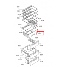 Ящик для овощей для холодильника Bosch (Бош)/Siemens (Сименс) - 741324 Ящик для овощей для холодильника Bosch (Бош)/Siemens (Сименс) - 741324