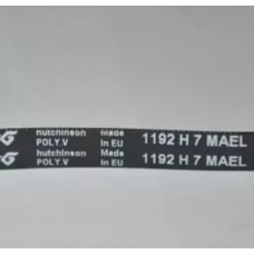 Ремень 1192 H7 MAEL Hutchinson для стиральной машины 1130мм черный, белая надпись Ремень 1192 H7 MAEL Hutchinson для стиральной машины 1130мм черный, белая надпись