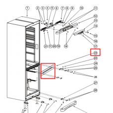 Планка центральная окрашенная для холодильника Indesit/Ariston - 855051 Планка центральная окрашенная для холодильника Indesit/Ariston - 855051