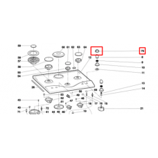 Ручка для Indesit (Индезит) / Ariston (Аристон) - 084017 Ручка для Indesit (Индезит) / Ariston (Аристон) - 084017