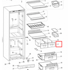Панель овощного ящика для холодильника Indesit (Индезит)/Ariston (Аристон) - 283886, 482000023215 Панель овощного ящика для холодильника Indesit (Индезит)/Ariston (Аристон) - 283886, 482000023215