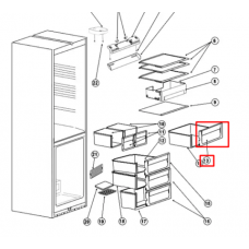 Панель овощного ящика для холодильника Indesit (Индезит)/Ariston (Аристон) - 375758, 488000375758 Панель овощного ящика для холодильника Indesit (Индезит)/Ariston (Аристон) - 375758, 488000375758