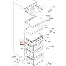 Ящик морозильной камеры для холодильника Electrolux (Электролюкс)/Zanussi/AEG- 2426357261 Ящик морозильной камеры для холодильника Electrolux (Электролюкс)/Zanussi/AEG- 2426357261