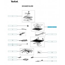 Тэн для гриля Tefal Inicio Grill Adjust GC242 верхний Тэн для гриля Tefal Inicio Grill Adjust GC242 верхний
